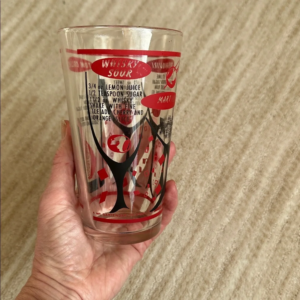 Vintage Mr. Bartender Cocktail Mixing Glass by Federal Glass Co. 1960-70s